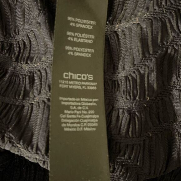 Chicos Travelers Collection Textured Sheer Cardigan - Picture 9 of 9